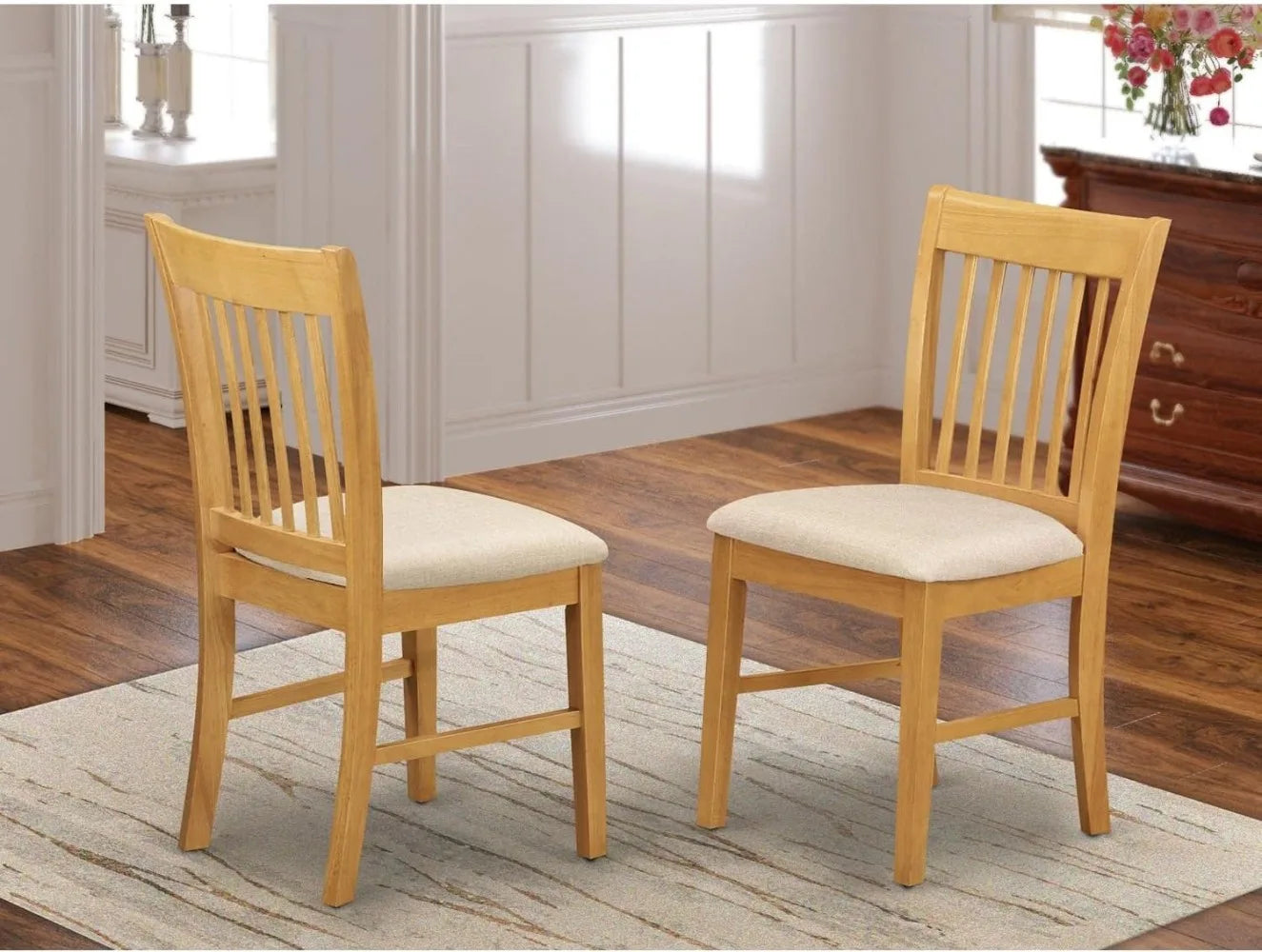 Upholstered Wooden Kitchen Dining Chairs, Set of 2-Dining Room Chairs-NOFRAN Furniture