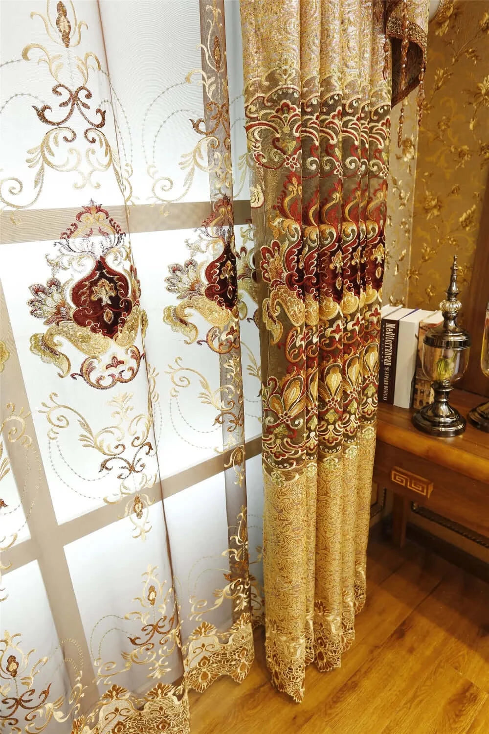 Royal Gold Luxury Curtains for Living Room, Bedroom, Hotel