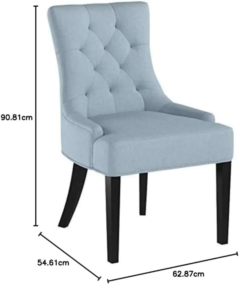 2-Piece Set Dining Chairs, Wood, Light Blue-Dining Chairs-NOFRAN Furniture