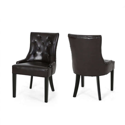 Dining Room Chairs - Tufted Leather Chairs-Dining Room Chairs-NOFRAN