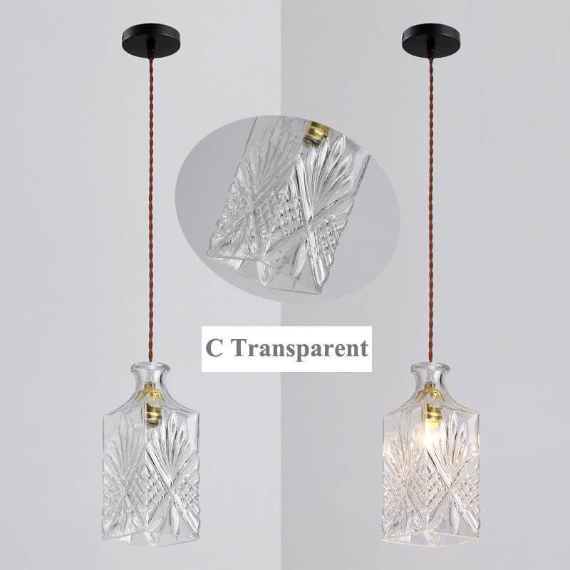Engraved Glass Pendant Lights Lamp-Pendant Lights-NOFRAN
