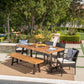 Outdoor Garden Furniture Set - Table and Rattan Chairs-Outdoor Furniture Set-NOFRAN