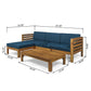 Outdoor Garden Sofa Set - Acacia Wood-Sofa Set-NOFRAN