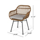 Rattan Chairs Set of 2 - Outdoor Rattan Chairs Set with Cushions-Rattan Chairs-NOFRAN