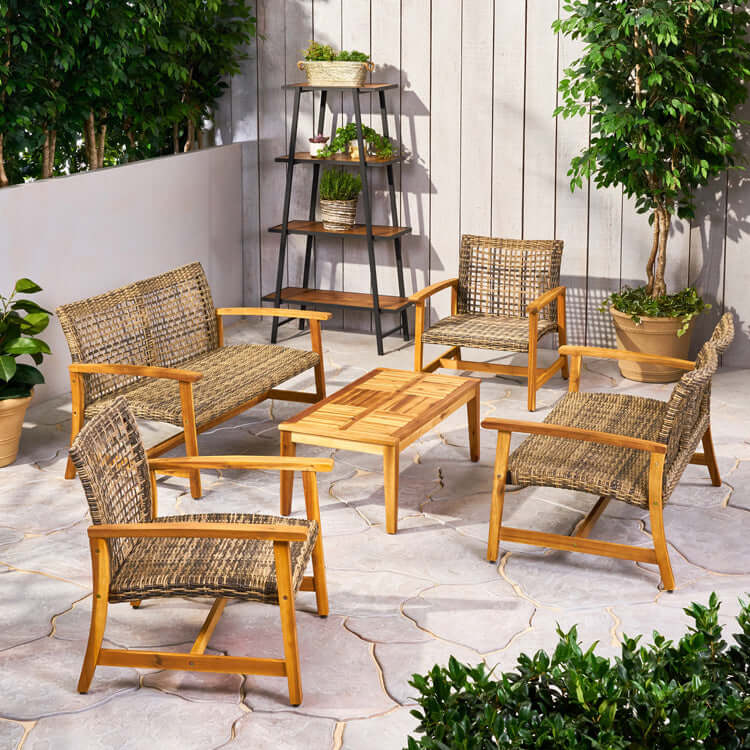 Rattan Outdoor Furniture Garden Set-Outdoor Furniture Set-NOFRAN