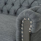 Tufted Fabric 3-Seater Chesterfield Sofa-Chesterfield Sofa-NOFRAN