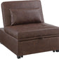 Upholstered Faux Leather Sofa Bed-Sofa Bed-NOFRAN