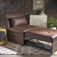 Upholstered Faux Leather Sofa Bed-Sofa Bed-NOFRAN