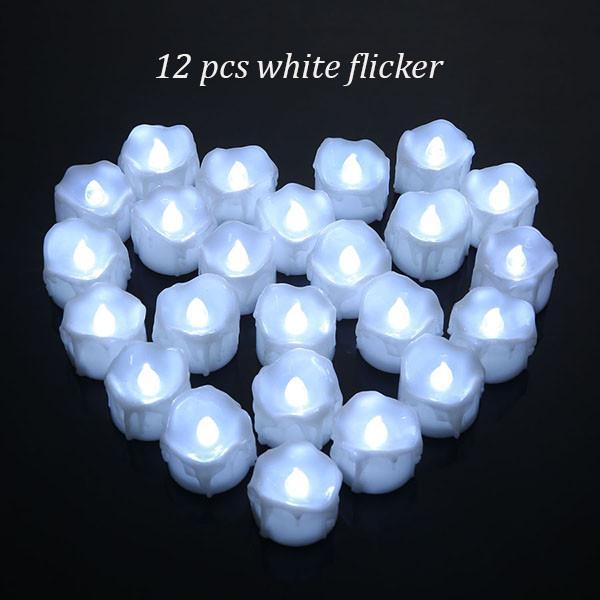 White Flameless LED Flickering Candle Lights-Flickering Light-NOFRAN