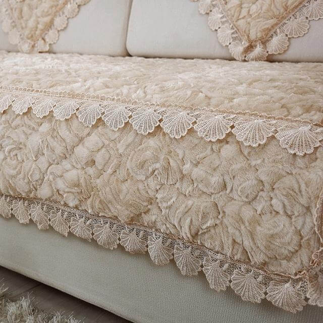 Anti Slip Plush Floral Sofa Cover - NOFRAN