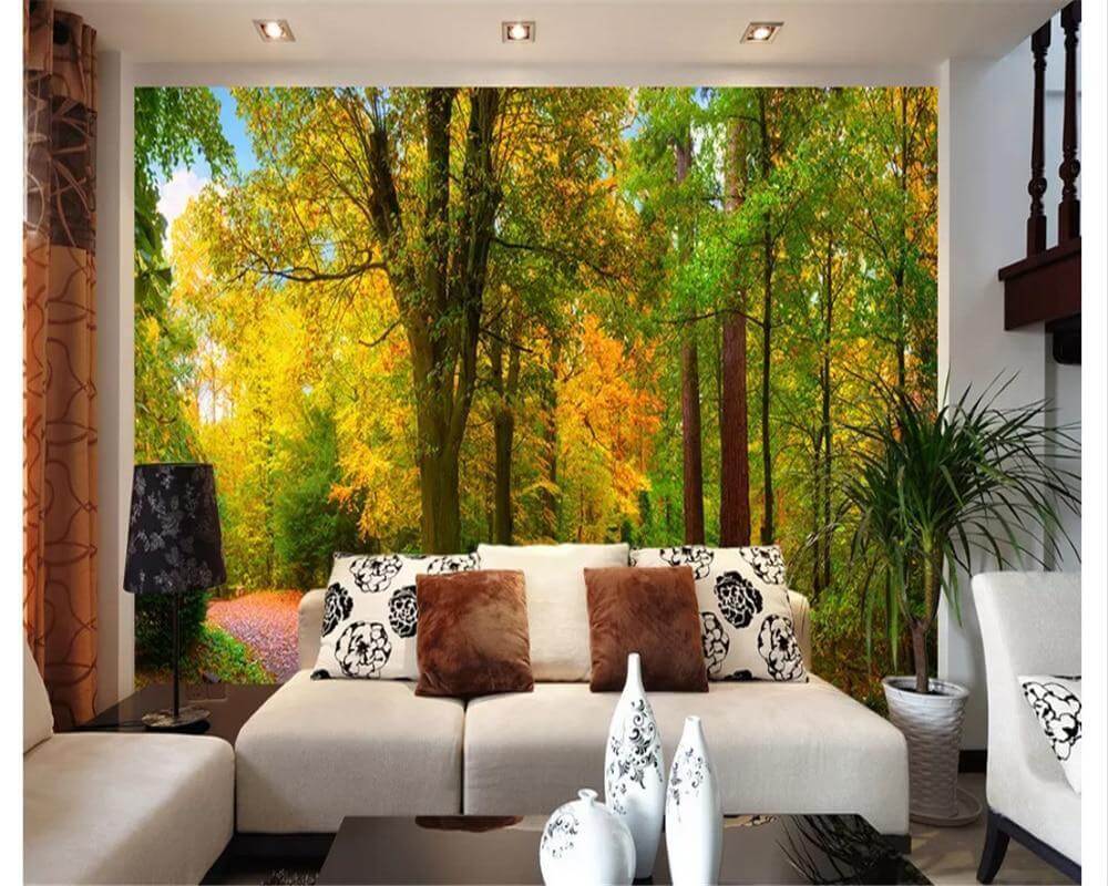 Autumn Forest Park Nature Wallpaper - NOFRAN