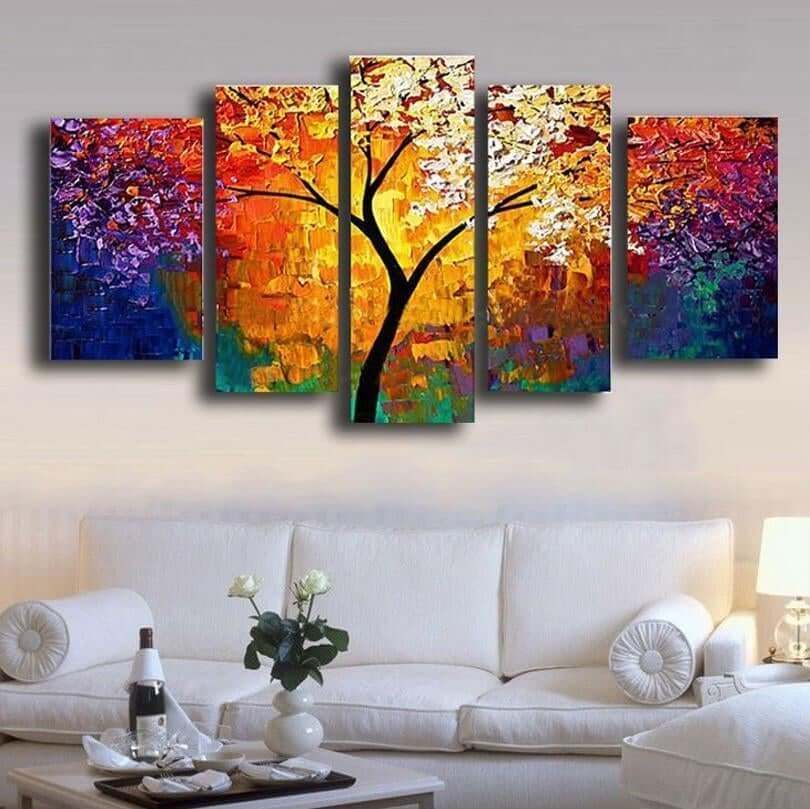 Autumn Tree Abstract Painting Canvas - NOFRAN