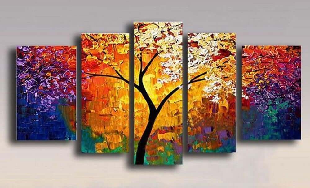 Autumn Tree Abstract Painting Canvas - NOFRAN