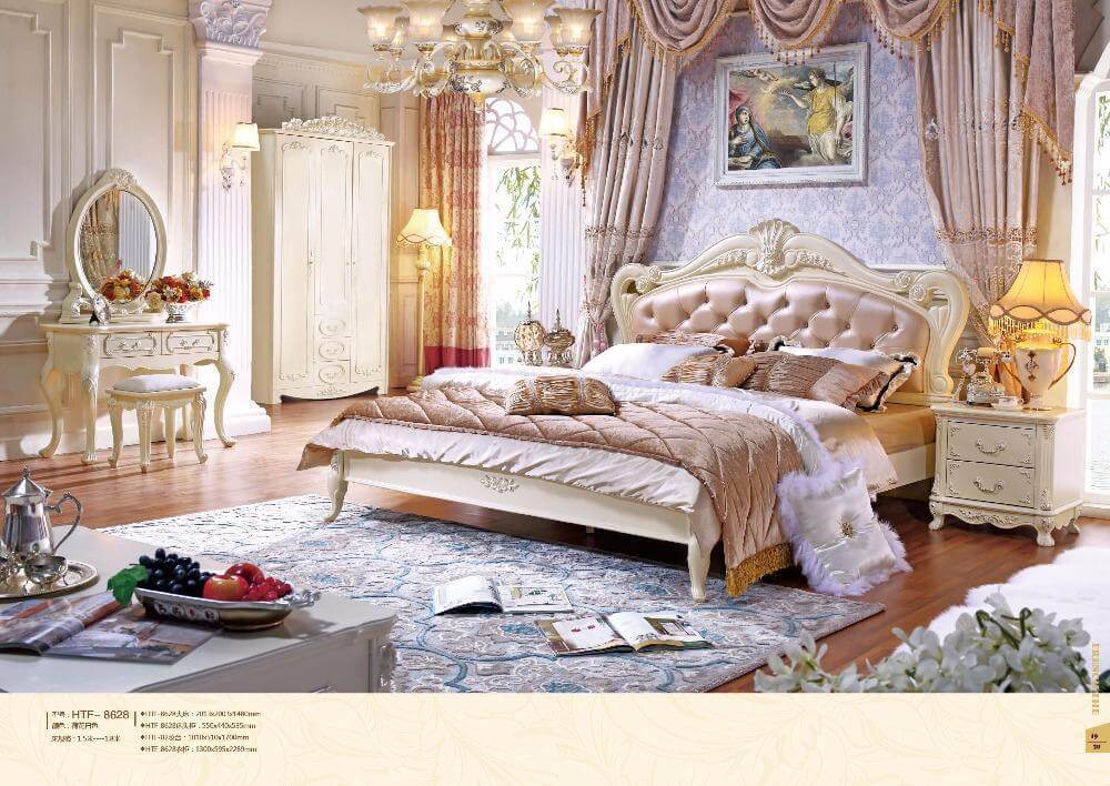 Bedroom Furniture Set, Bed, 2 Nightstands, Dresser, Wardrobe - NOFRAN