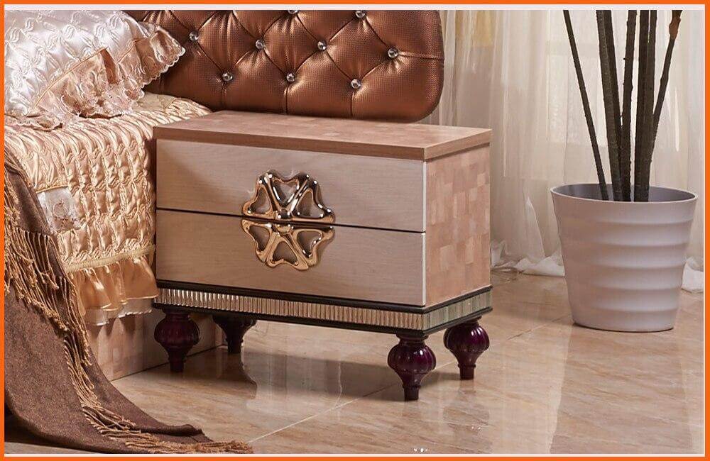 Bedroom Furniture Set, King Size Bed, Dresser, Nightstand, Wardrobe - NOFRAN