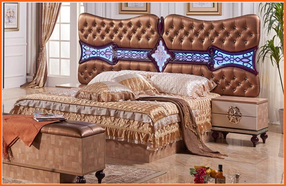 Bedroom Furniture Set, King Size Bed, Dresser, Nightstand, Wardrobe - NOFRAN
