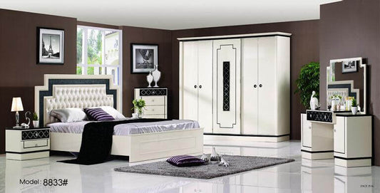 Bedroom Furniture Set Luxury Bed, Nightstand , Wardrobe Dresser - NOFRAN