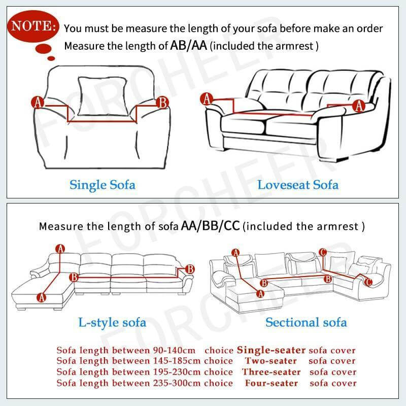 Beige Stretch Sofa Cover - NOFRAN