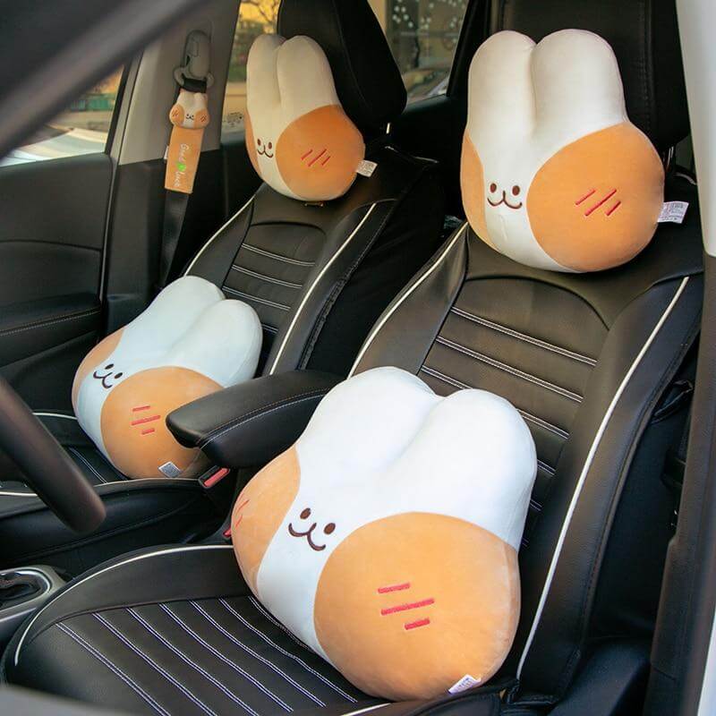 Car Pillow Set For Kids - Rabbit - NOFRAN