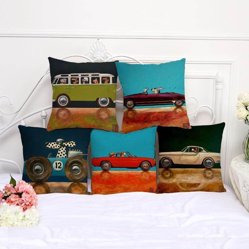 Cartoon Series Pillow Cases Car Print Pillow Cases - NOFRAN