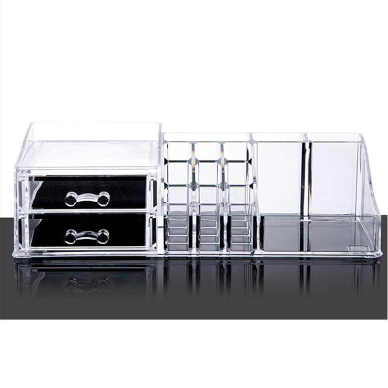Crystal Cosmetic Organizer With Drawer Makeup Jewelry Cosmetic Storage - NOFRAN