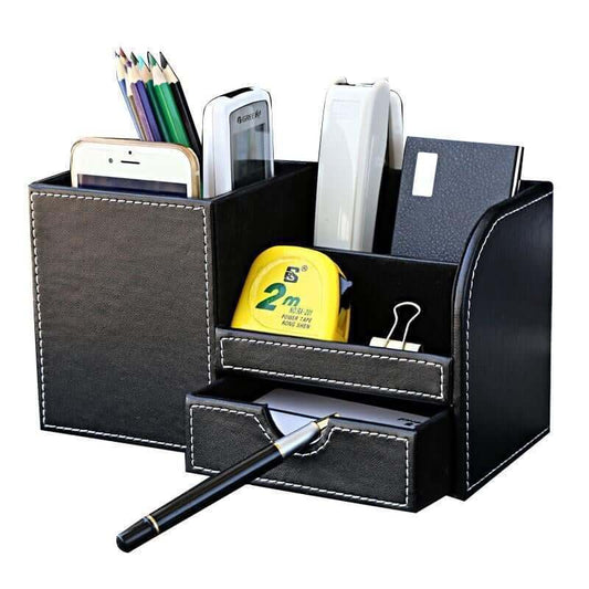 Desk Stationery Organizer, PU Leather - NOFRAN