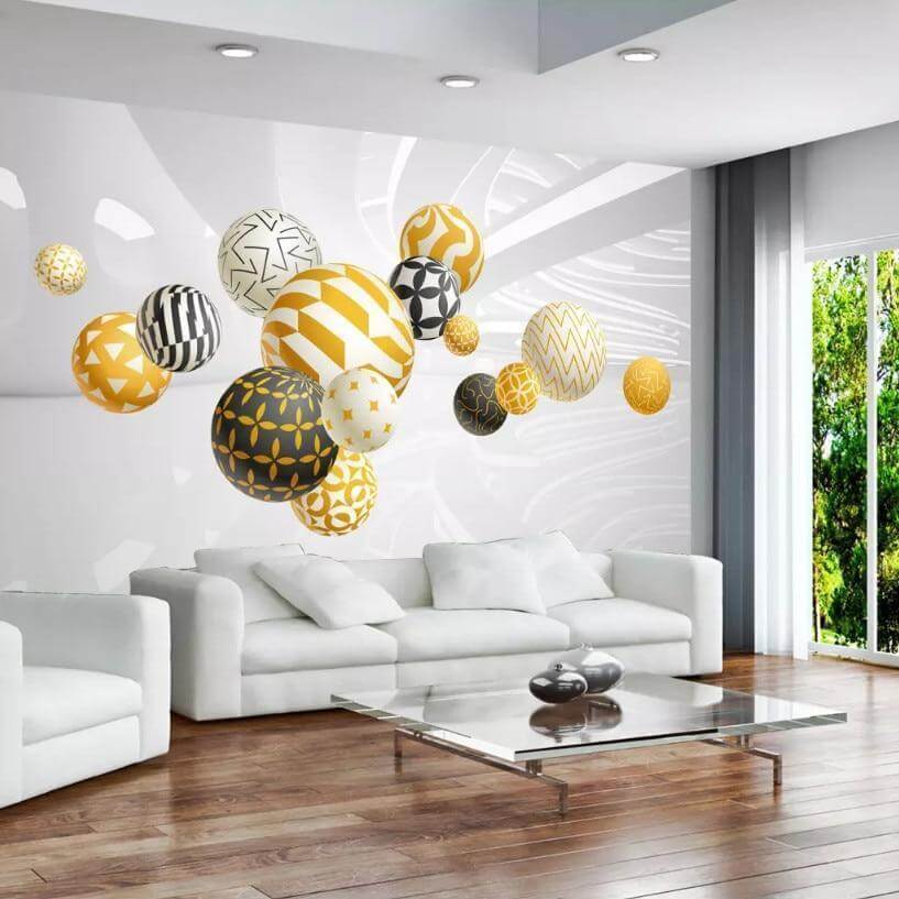 Floating Balls Mural Wallpaper - NOFRAN