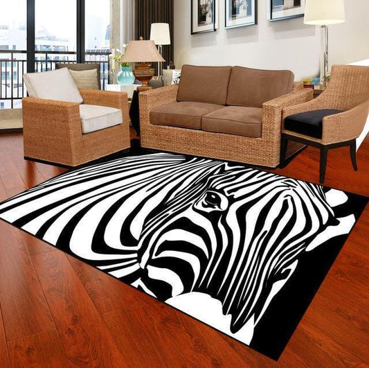 Geormetric Carpets Living Room Carpet Zebra Print - NOFRAN