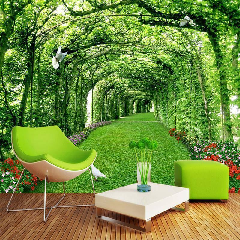 Green Forest Mural Wallpaper, Nature - NOFRAN