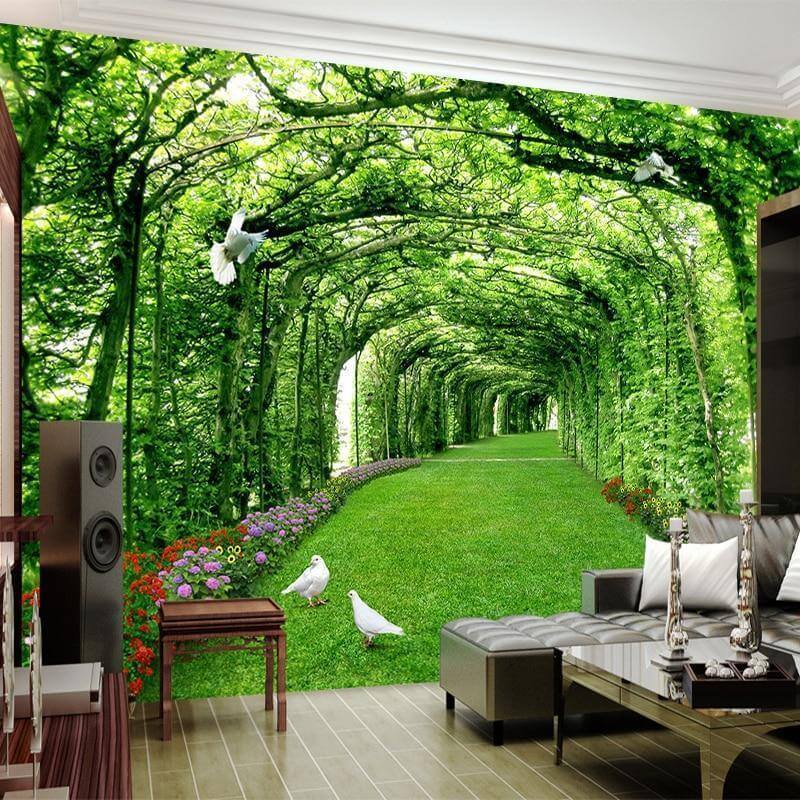 Green Forest Mural Wallpaper, Nature - NOFRAN