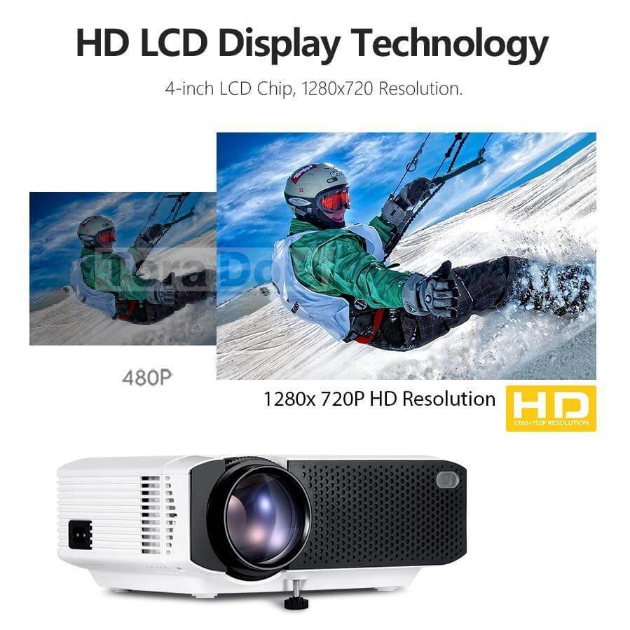 LED Projector MINI HD Projector 1080P Beamer 2200 Lumens - NOFRAN