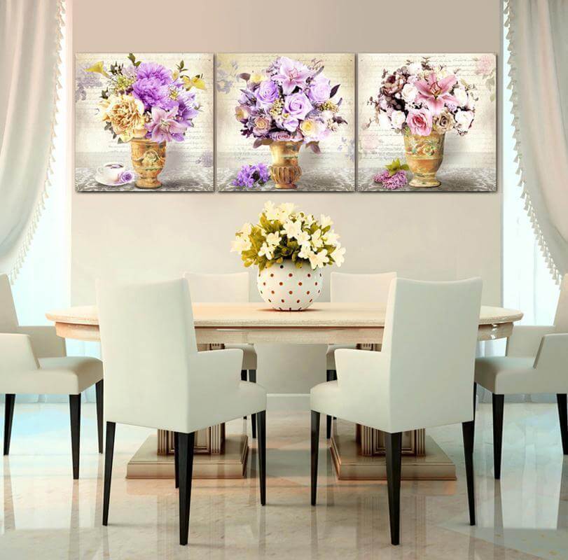Lavender Purple Flowers Wall Art Canvas - NOFRAN