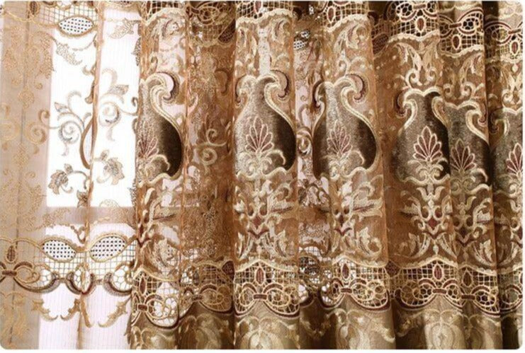 2021 European style embroidery curtains blackout living room bedroom  curtains