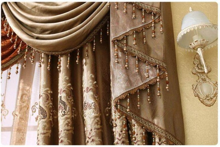 2021 European style embroidery curtains blackout living room bedroom  curtains