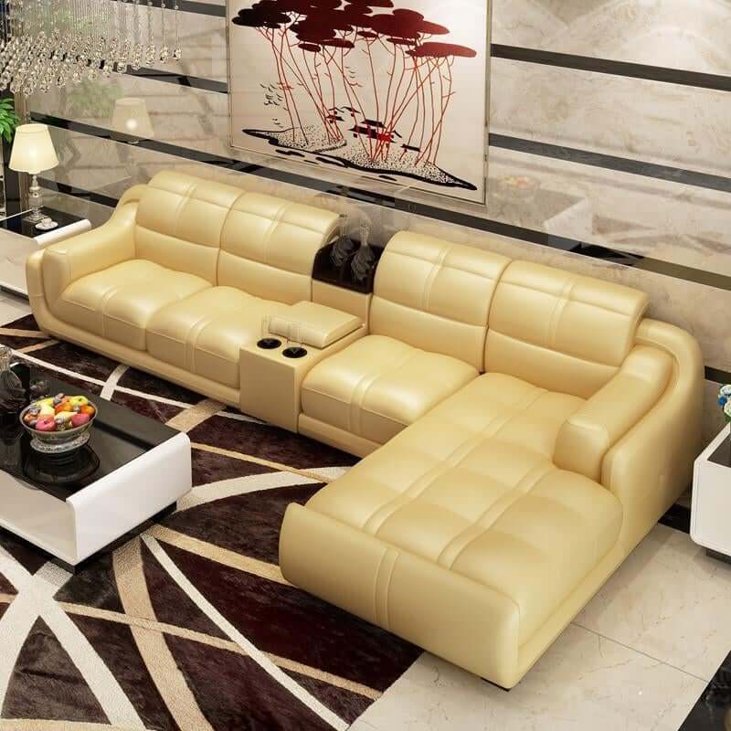 Living Room Furniture, Bonded Leather Sofa Set - NOFRAN