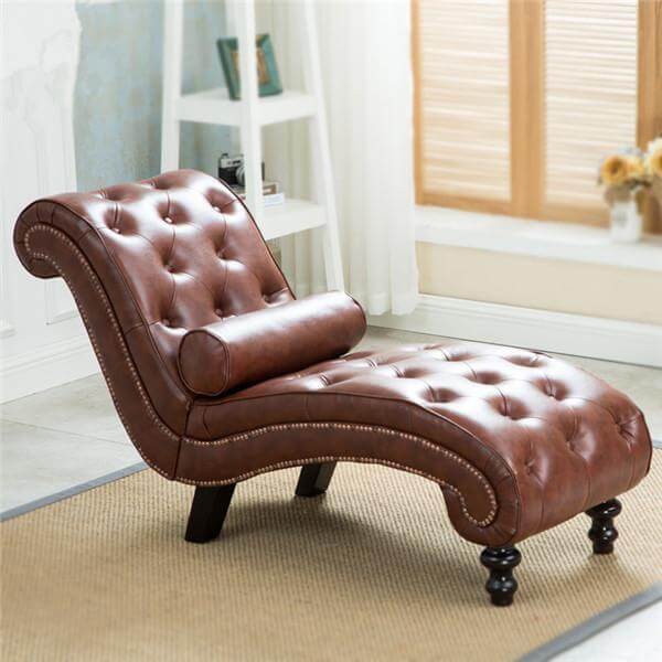 Living Room Furniture, Leather Lounge Sofa With Pillow - NOFRAN