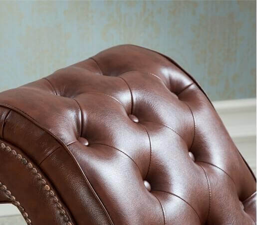 Living Room Furniture, Leather Lounge Sofa With Pillow - NOFRAN