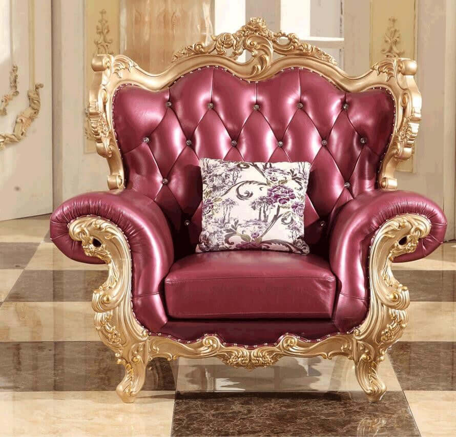 Living Room Furniture, Luxury Style Sofa Set, Rose - NOFRAN