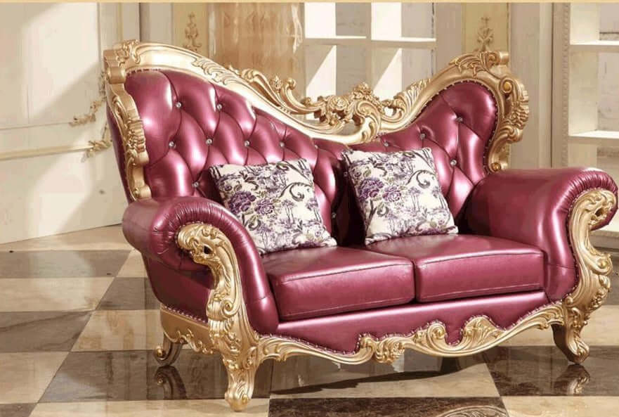 Living Room Furniture, Luxury Style Sofa Set, Rose - NOFRAN
