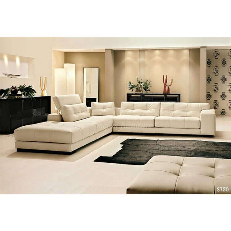 Living Room Furniture, Sectional Sofa, Beige - NOFRAN