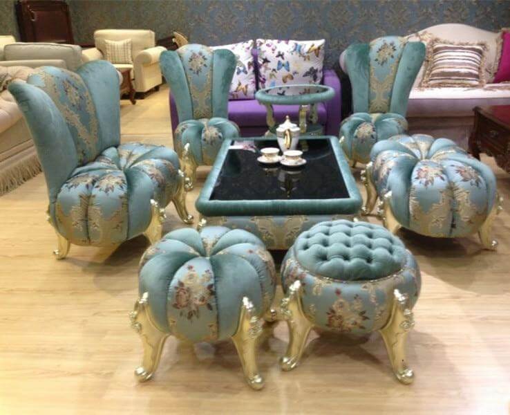 Luxury Pumpkin Living Room Chairs - NOFRAN