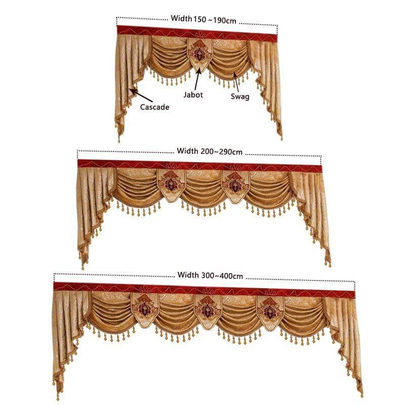 Luxury Window Valance Custom Made DOES NOT include the Curtains - NOFRAN