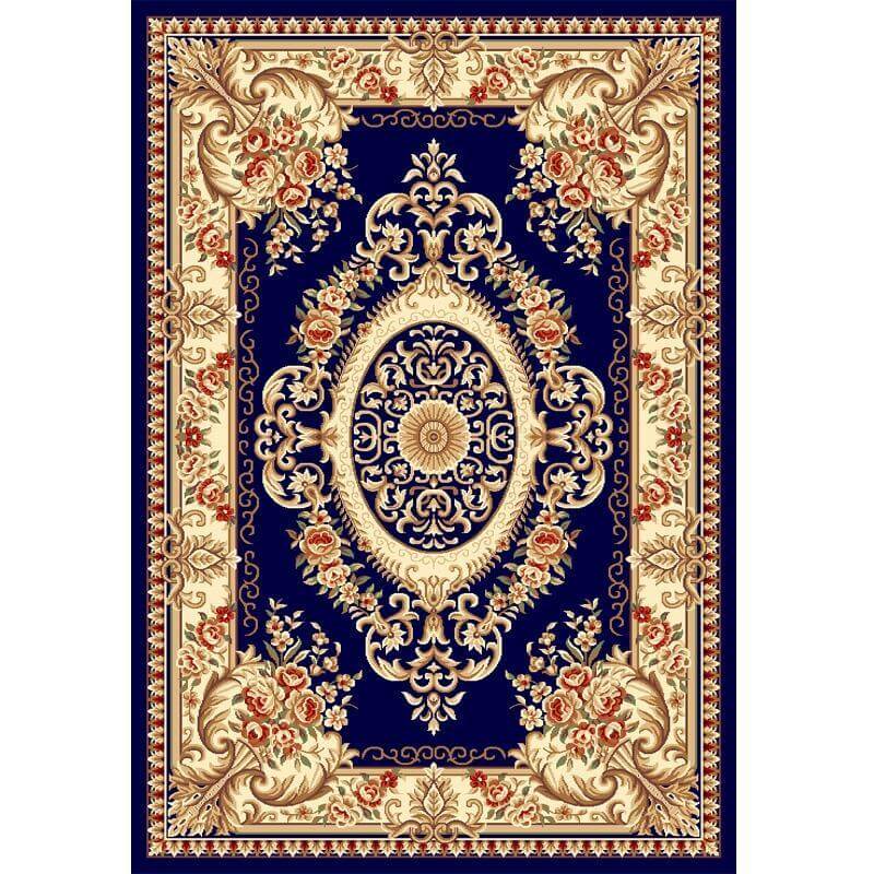Oval Print Floral Living Room Carpet - NOFRAN