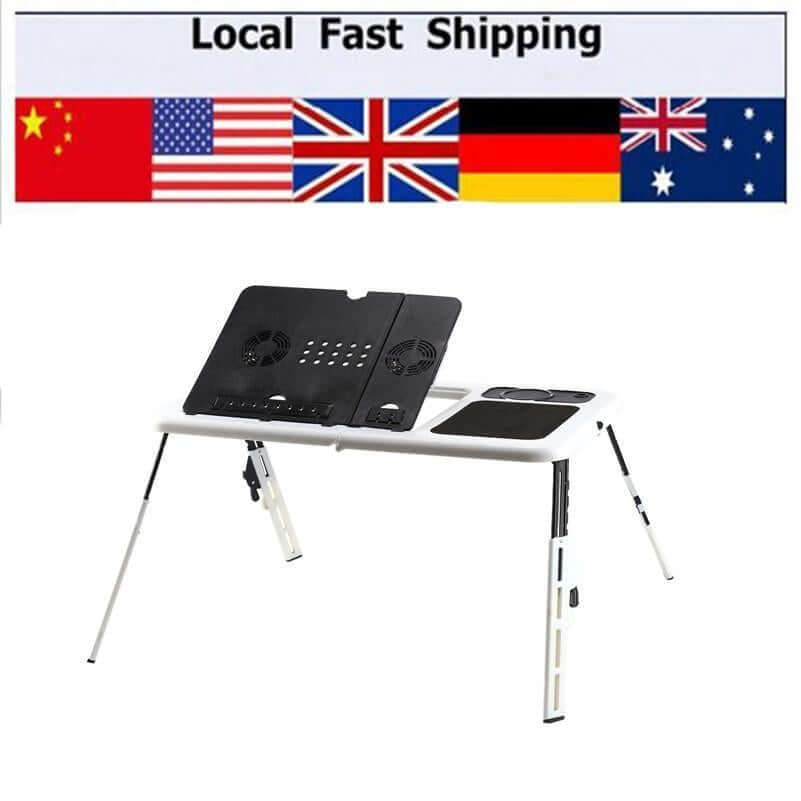 Portable Laptop Desk Computer Standing Table Adjustable Computer With Fans - NOFRAN