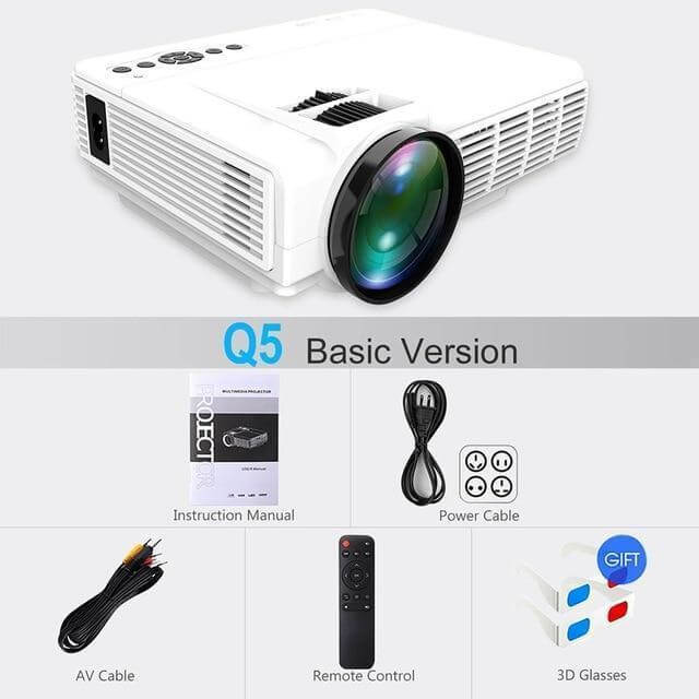Q5 LED Projector HD Mini Projector 1080P 800*480 - NOFRAN