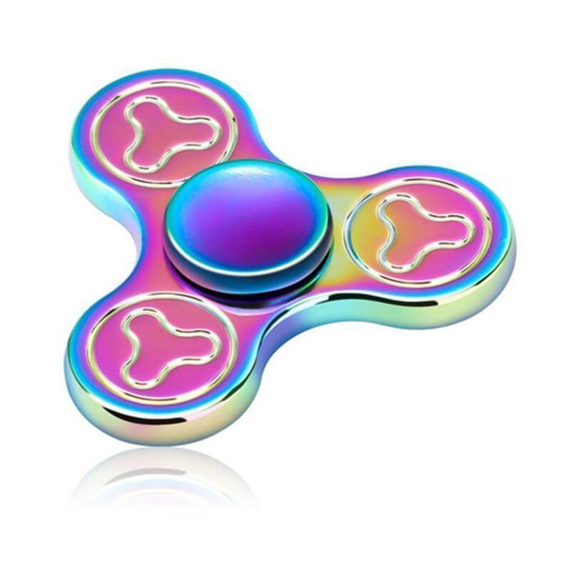 Rainbow Fidget Spinner Gyro Colorful Hand Toy Tri - NOFRAN