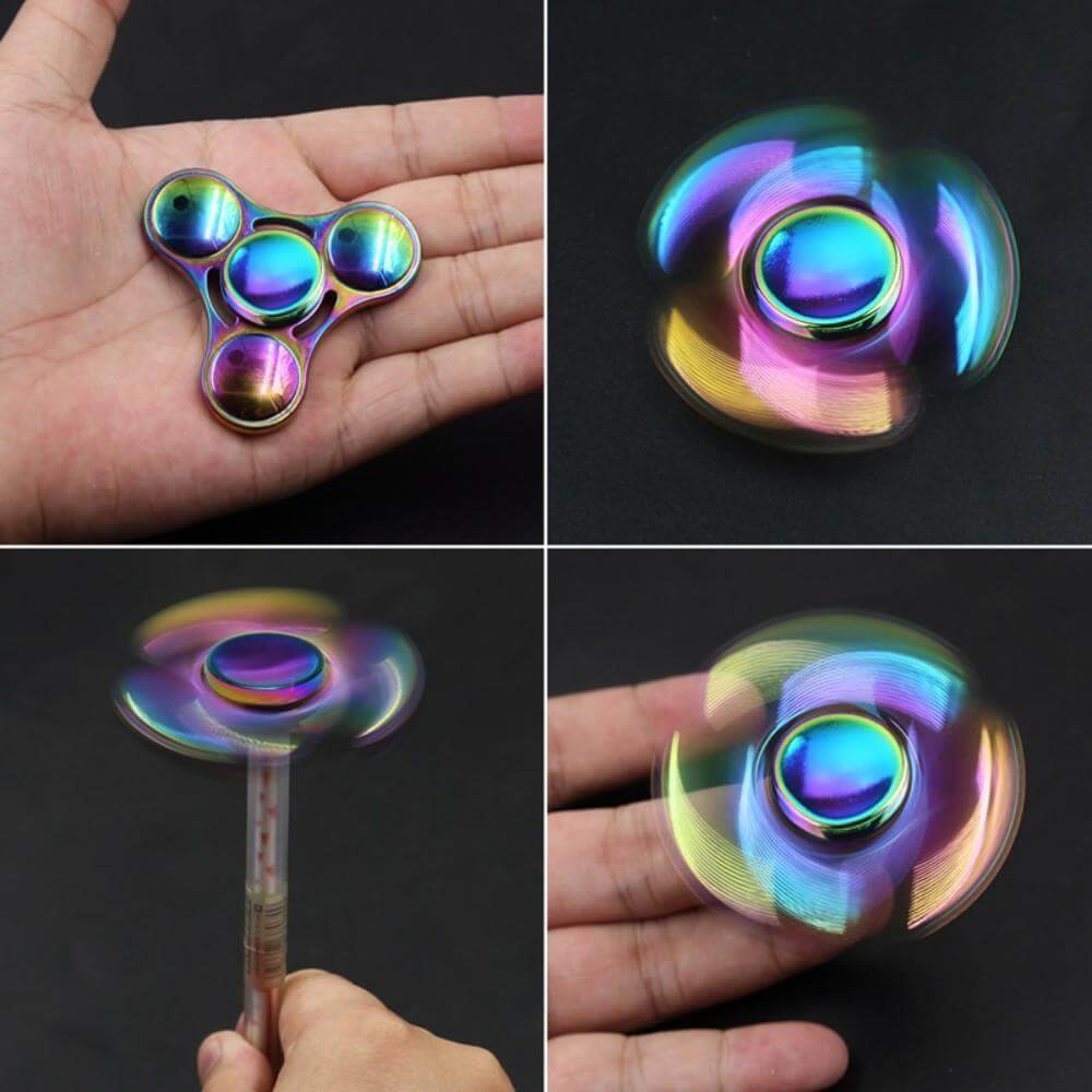 Rainbow Fidget Spinner Metal Material Hand Finger Spinner - NOFRAN