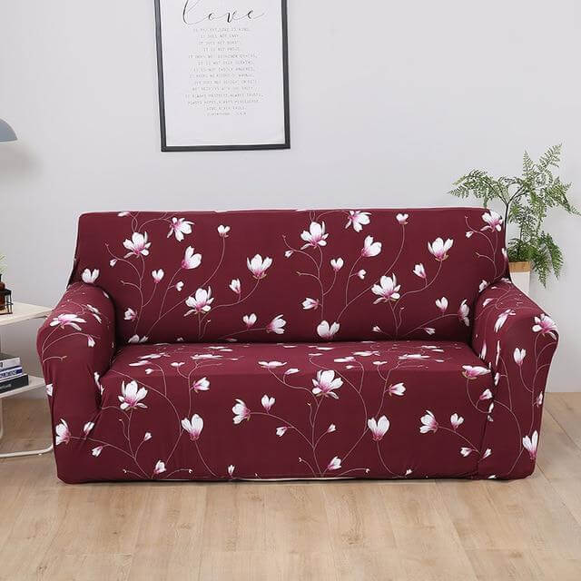Red Stretch Sofa Cover - NOFRAN