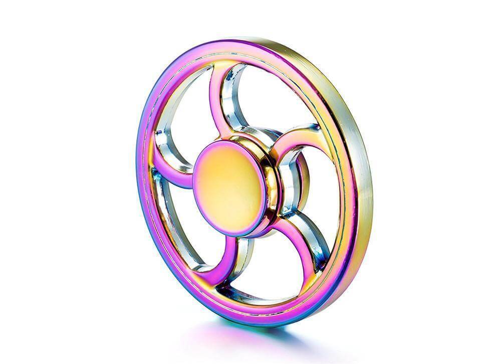 Round Fidget Spinner Rainbow Creative Metal Hand Spinner - NOFRAN