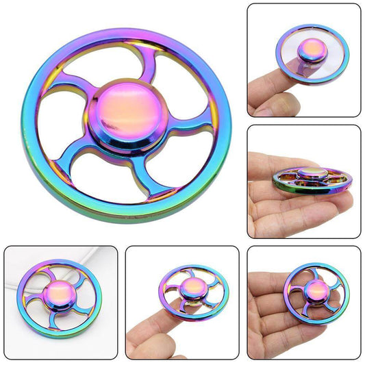 Round Fidget Spinner Rainbow Creative Metal Hand Spinner - NOFRAN